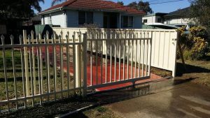 metal sliding gate and fence