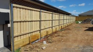 Timber pailing fence